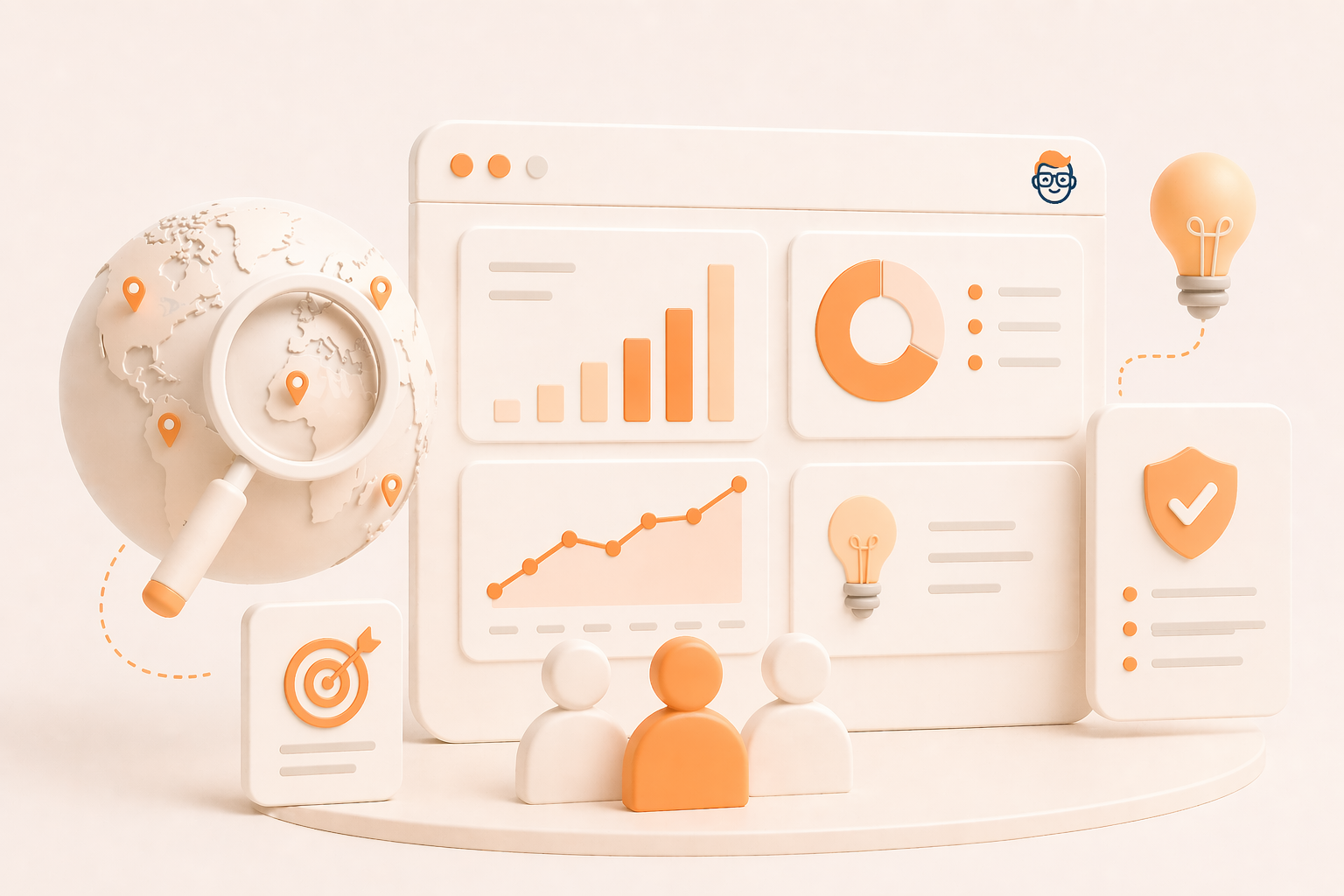 AI活用型市場調査のイラスト